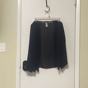 Bahari Black Asymmetrical Midi Scarf